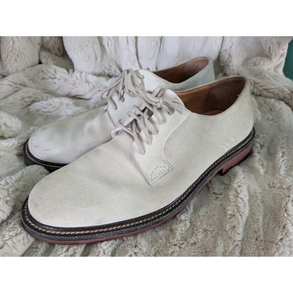 JCrew White Suede Bucks Red Sole size 9 *beautiful* - Picture 4 of 8